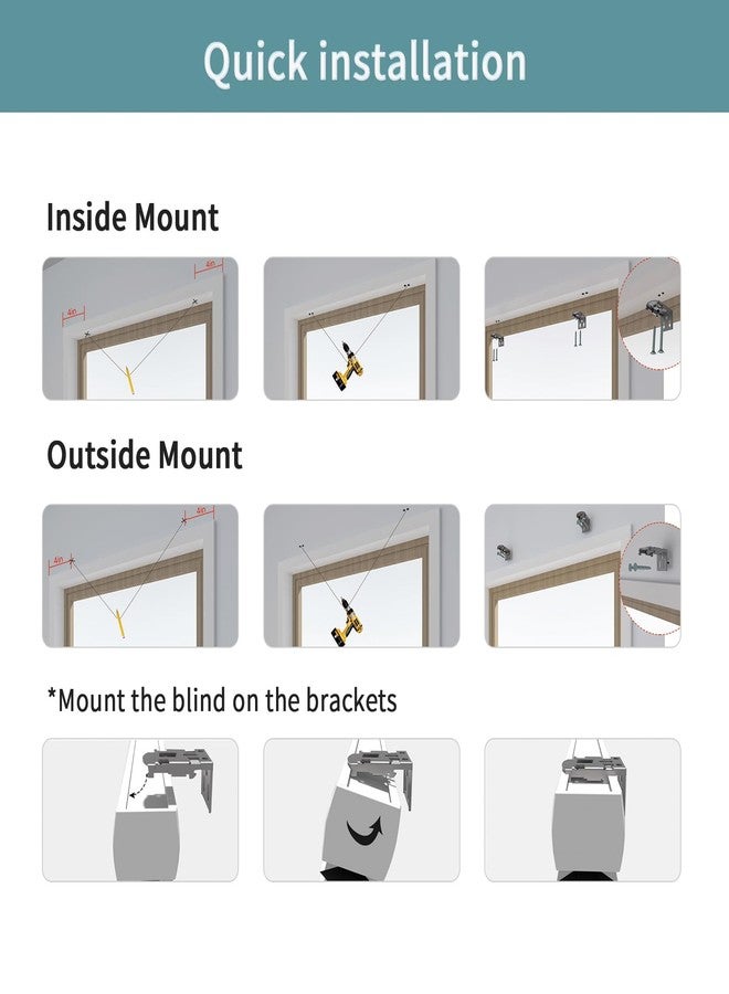 MYshade Cordless Top Down Bottom Up Cellular Shades Accessories Mounting Brackets Window Shades Replacement Fittings Window Treatment Repair Kit - Image 3